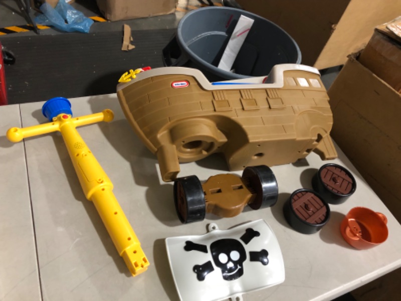 Photo 3 of **PARTS** **MISSING PIECES** Little Tikes 2-in-1 Pirate Ship Ride-On Toy and Playset - Kids Ride-On Boat with Wheels