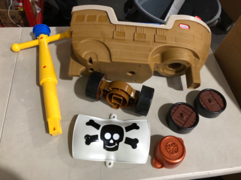 Photo 4 of **PARTS** **MISSING PIECES** Little Tikes 2-in-1 Pirate Ship Ride-On Toy and Playset - Kids Ride-On Boat with Wheels