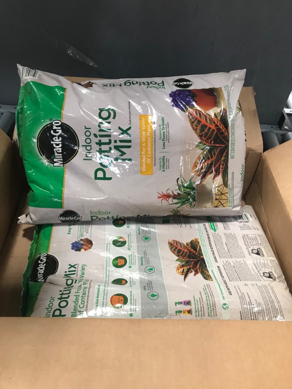 Photo 2 of 2 pack Miracle-Gro Indoor Potting Mix, 16 qt.