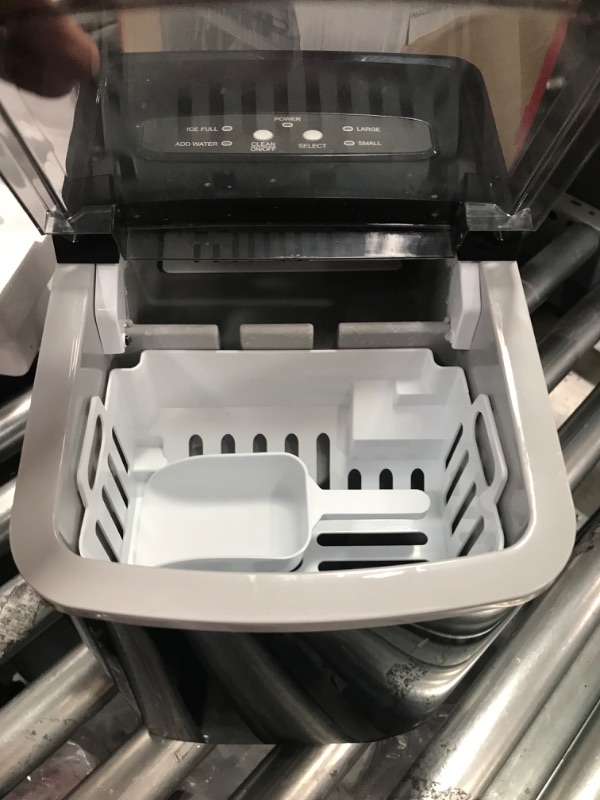 Photo 3 of [FOR PARTS, READ NOTES]
Frigidaire EFIC117-SSBLACK-COM EFIC117-SSBLACK 26 Lbs Portable Compact Maker, Stainless Steel Ice Making Machine, Medium, Black Stainless