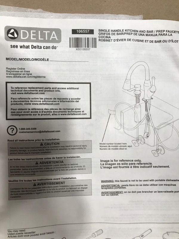 Photo 1 of Delta Faucet Spargo Brushed Nickel Kitchen Faucet, Kitchen Faucets with Pull Down Sprayer, Kitchen Sink Faucet, Faucet for Kitchen Sink, Soap Dispenser, SpotShield Stainless 19964Z-SPSD-DST