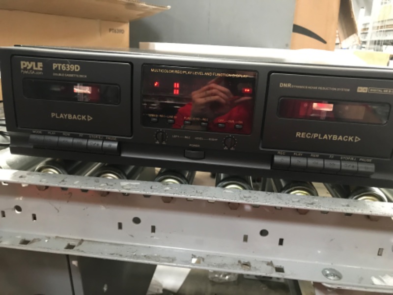 Photo 2 of Pyle Dual Cassette Deck Stereo - Compact & Portable Hi-Fi Tape Recorder Player with Digital Professional Noise Reducing System, Automatic Recording, RCA Cables - Record & Play Audio/Music - PT639D