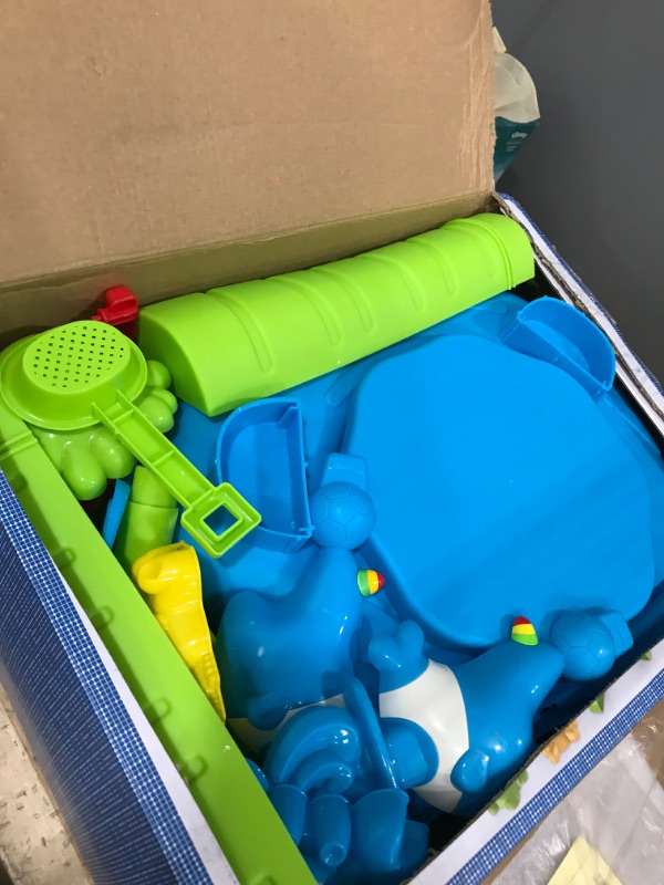 Photo 1 of Toddler Water Table | Kids Sand Water Table | 3-Tier Outdoor Water Play Table Toys for Toddlers Kids | Water Sensory Tables Summer Beach Toys for Outside Backyard for Toddlers Age 3-5 3-Tier Water Table With Chair
