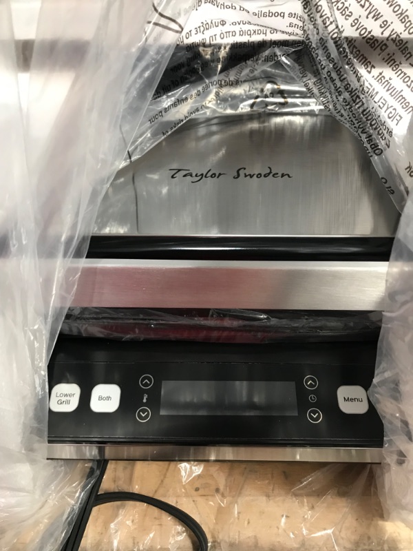 Photo 2 of 10 in 1 Panini Press Sandwich Maker, Taylor Swoden 1600W Electric Indoor Grill with Non-Stick Double Sided Plates, LED Touch Screen, Independent Temperature Control, Opens 180 Degrees, Stainless Steel