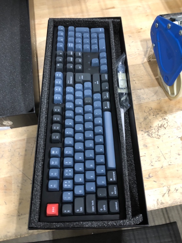 Photo 2 of Keychron K10 Pro QMK/VIA Custom Wireless Mechanical Keyboard, Hot-Swappable Full Size 108 Keys Programmable RGB LED Backlit Brown Switch, Bluetooth/USB-C Wired Gaming Keyboard for Mac Windows Linux