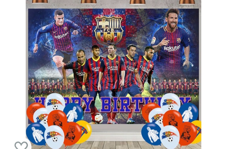 Photo 1 of 19 Pcs Football Birthday Party Supplies,1 Happy Birthday Backdrop,18 Ballons for Football Sport Party Decorations, 5 x 3FT Football Team Birthday Banner Decor Photo Background for Girls Boys Kids