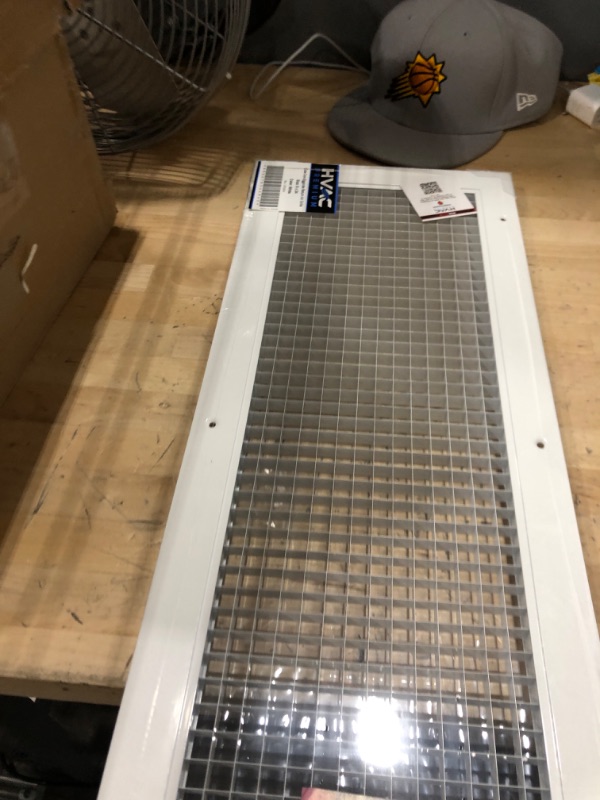 Photo 2 of 8" x 24" or 24" x 8" Cube Core Eggcrate Return Air Grille - Aluminum Rust Proof - HVAC Vent Duct Cover - White [Outer Dimensions: 9.75 X 25.75] 8 x 24 Return Grille