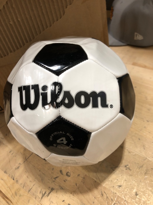 Photo 2 of WILSON Traditional Soccer Ball Size 4 Black/White