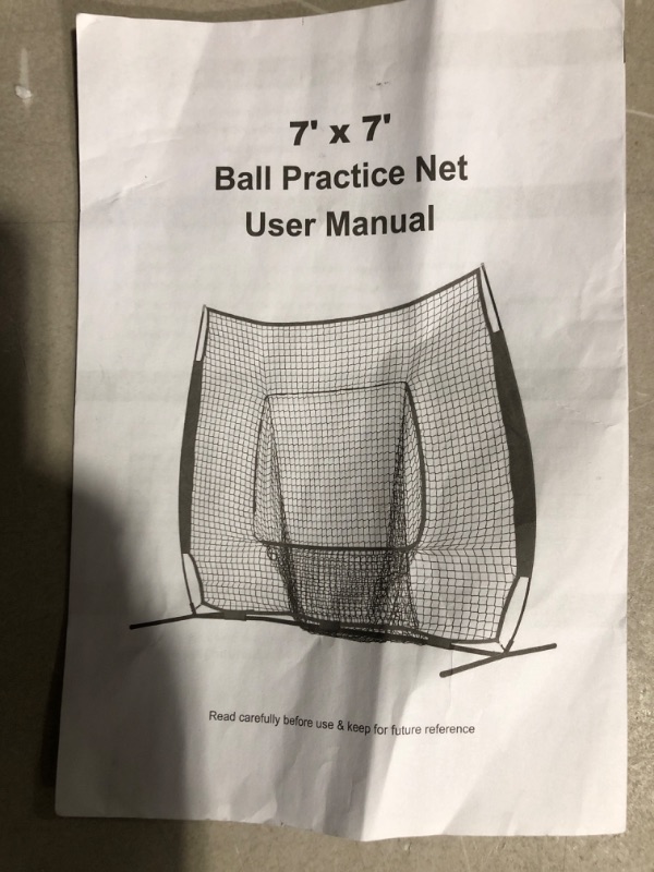 Photo 4 of * incomplete * see all images * 
LIBERRWAY Baseball and Softball Practice Net 7×7ft Portable Hitting Pitching Batting Training Net 