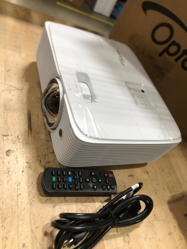 Photo 2 of Optoma GT1080HDRx Short Throw Gaming Projector | Enhanced Gaming Mode for 1080p 120Hz Gameplay at 8.4ms | 1080p and HDR support with 4K UHD input | Bright 3,800 Lumens for Day and Night Gaming | White GT1080HDRx (1080p, Lamp, HDMI)