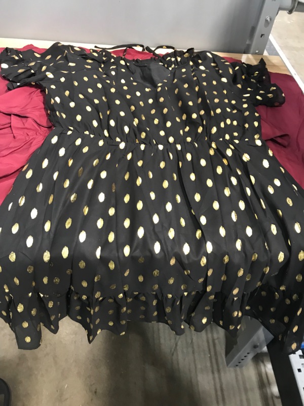 Photo 1 of Black - gold poke-a-dot dress - XL 