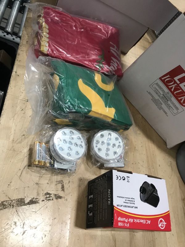 Photo 1 of 45 Inch - 2 PCS Pack with Electric Air Pump, Extra Large Light Up PVC Inflatable Christmas Balls, Christmas Decorations Clearance with Light, Remote and Timer for Yard & Pool Décor Mixed Style 10- 45 INCH 2 PCS Mixed Color