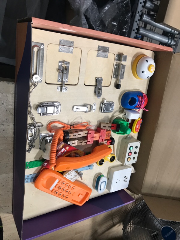 Photo 1 of Montessori Busy Board for Toddlers-Busy Board Toys Learn to Dress Toys for 1 2 3 4 Year Old Kids - Learning Toy for Airplane or Car Travel-20-in-1 Yellow