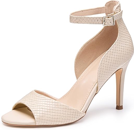 Photo 1 of Coutgo Womens Open Toe High Heeled Sandals Ankle Strap Stiletto D'Orsay Wedding Dress Shoes 11
