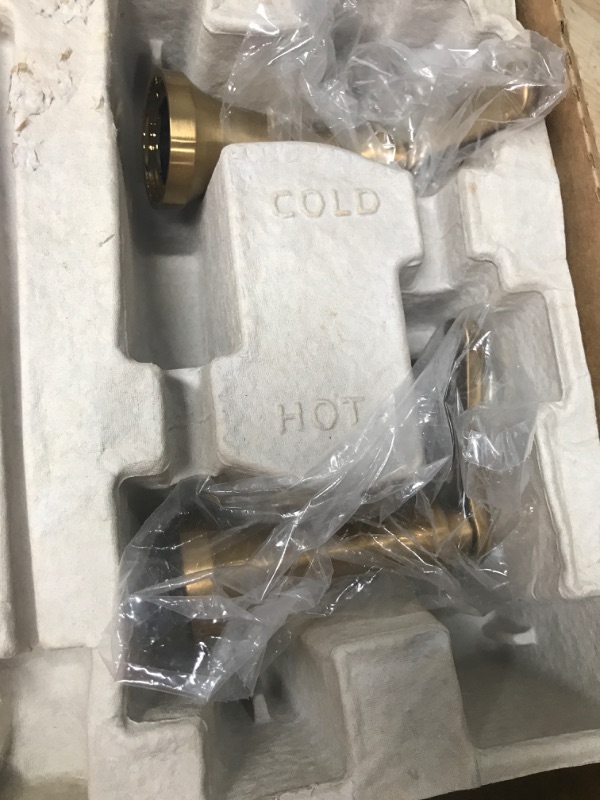 Photo 3 of ****PARTS ONLY****Moen TS44503BG Colinet Two Deck-Mount Roman Tub Faucet Trim with Lever Handles Valve Required, Brushed Gold
