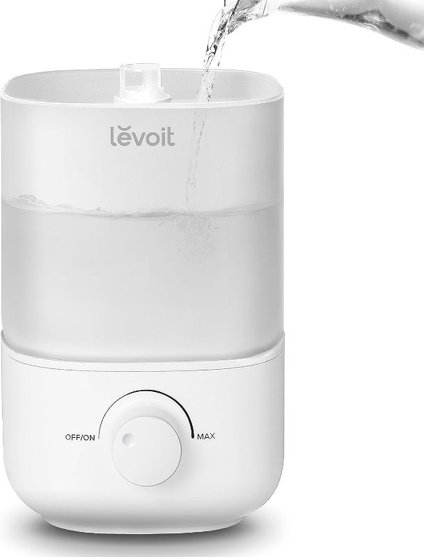 Photo 1 of LEVOIT Top Fill Humidifiers for Bedroom, Super Easy to Fill and Clean, 26db Quiet Cool Mist Air Humidifier for Home Baby Nursery & Plants, Auto Shut-off and BPA-Free for Safety, 2.5L, 360° Nozzle
