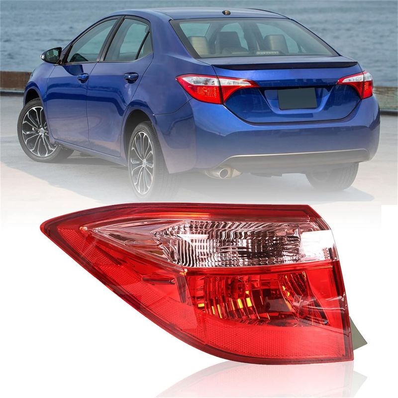 Photo 1 of labwork Driver Side Outer Tail Light Replacement for 2017 2018 2019 Toyota Corolla C/CE/L/LE/LE ECO 4-Door Sedan Rear Tail Light Brake Lamp Assembly LH Left Side 8156002B00 TO2804130
