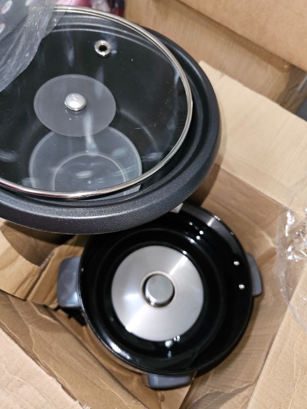 Photo 1 of * used item * 
Aroma Housewares ARC-363-1NGB 3 Uncooked/6 Cups Cooked Rice Cooker, Steamer, Multicooker, 2-6 cups, Black Black Steamer