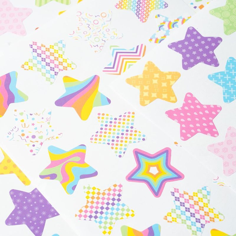 Photo 1 of 2 pack BeYumi 960Pcs Reward Star Stickers Colorful Self Adhesive Star Labels Stickers Students Rewards Stickers Star Shaped Party Favors Back to School Teachers Supplies for Kids, 30 Sheets