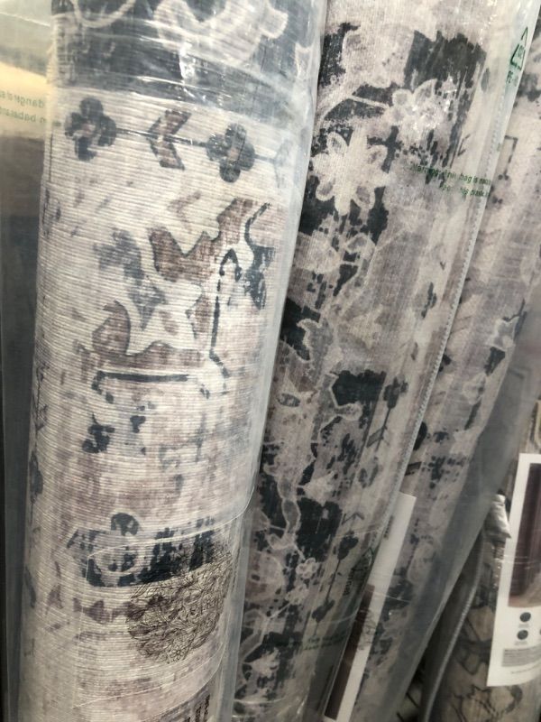Photo 2 of **rug is not in original packaging**
Green Decore Vernal Peoria Machine Washable, Non Shedding, Non Slip Area Rug for Living Room, Bedroom, Dining Room, Hallway, Kitchen, Pet Friendly, Black/Brown/Beige, 4' X 6' Feet Black/Brown/Beige 4' X 6'
