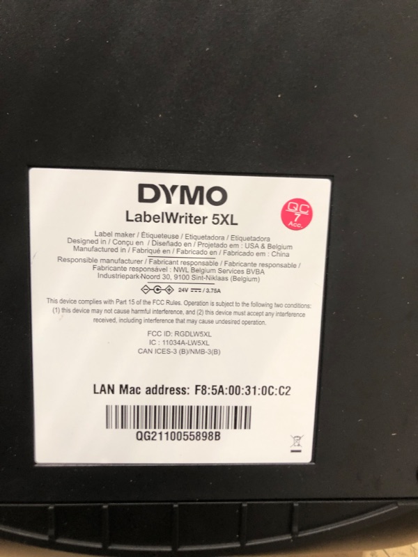 Photo 3 of DYMO LabelWriter 5XL Label Printer, Automatic Label Recognition, Prints Extra-Wide Shipping Labels (UPS, FedEx, USPS) from Amazon, eBay, Etsy, Poshmark, and More, Perfect for eCommerce Sellers LabelWriter 5XL Thermal Label Printers