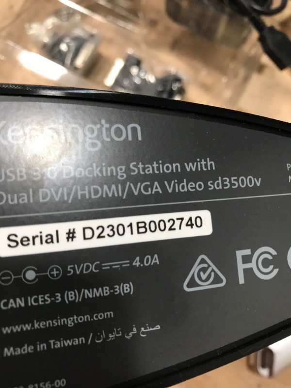 Photo 1 of Kensington USB 3.0 Dual Display Docking Station HDMI/DVI/VGA for Windows, Mac OS, Surface Pro & Surface Laptop