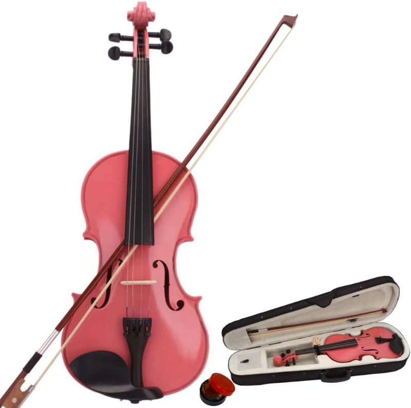 Photo 1 of **BOW IS DAMAGED**
Violin Kit with Case,Bow, Rosin(Pink),Child 
