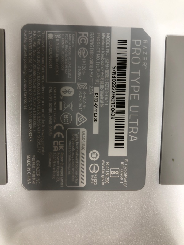 Photo 3 of **MISSING MOUSE***
Razer Pro Type Ultra Wireless Mechanical Keyboard & Smart Controls & Pro Click Mini Portable Wireless Mouse, Sleek & Compact Design - HyperScroll Technology - Productivity Dongle Keyboard + Controls + Mouse