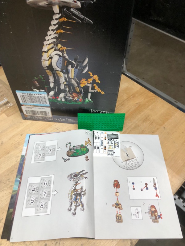 Photo 3 of **ALL BAGS(1-8), BOOK, AND STICKERS INCLUDED**
LEGO Horizon Forbidden West: Tallneck 76989 Building Sett; Collectible Gift for Adult Gaming Fans; Model of The Iconic Machine with a Display Stand (1,222 Pieces)