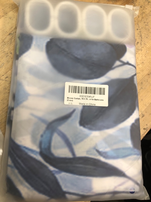 Photo 1 of 70x70 blue shower curtain