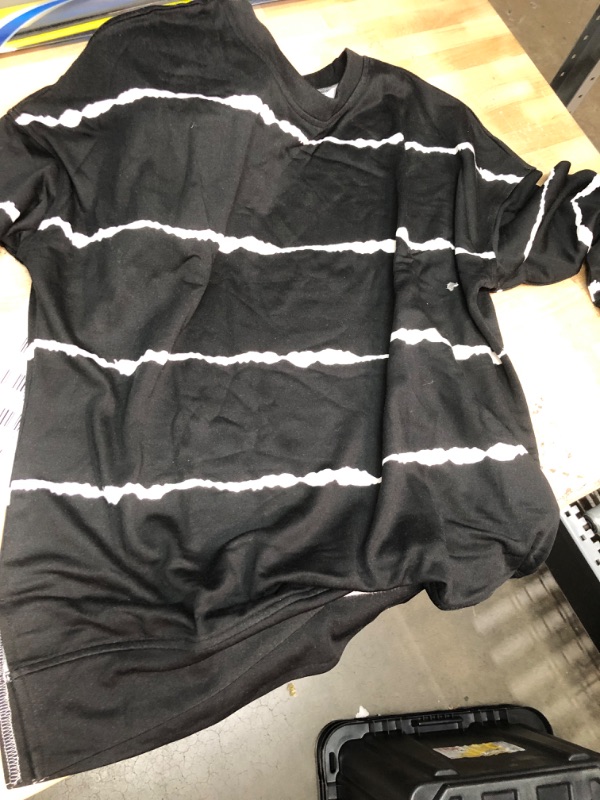 Photo 1 of long sleeve black white lines xlarge top 