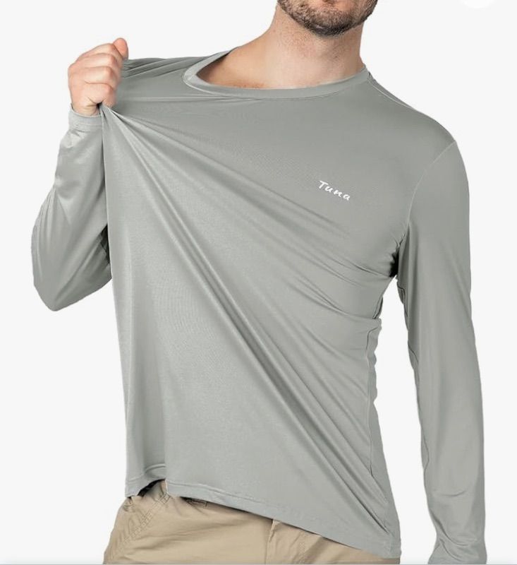 Photo 1 of SIZE XL  Tuna Fishing Shirts for Men Long Sleeve UPF 50+ UV Sun Protection Rash Guard Lightweight Quick Dry for Hiking Running Swim