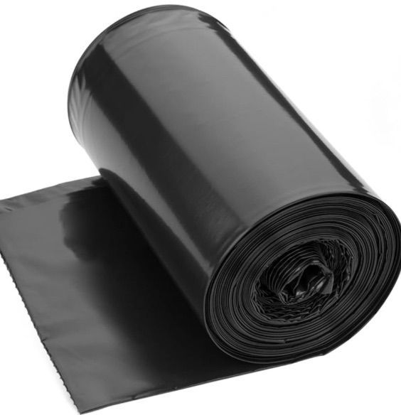 Photo 1 of 2 Kitchen Trash Bags 13 Gallon, 20 Counts, Flag Garbage Bags with No Flaps and No Ties, 60cm*80cm, 16.8g/pcs, Unscented, Black