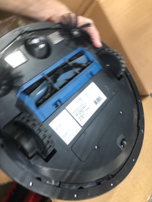 Photo 4 of (PARTS ONLY)Hoover Rogue 970 Wi-Fi Connected Robotic Vacuum, Black, Blue Robot Vac