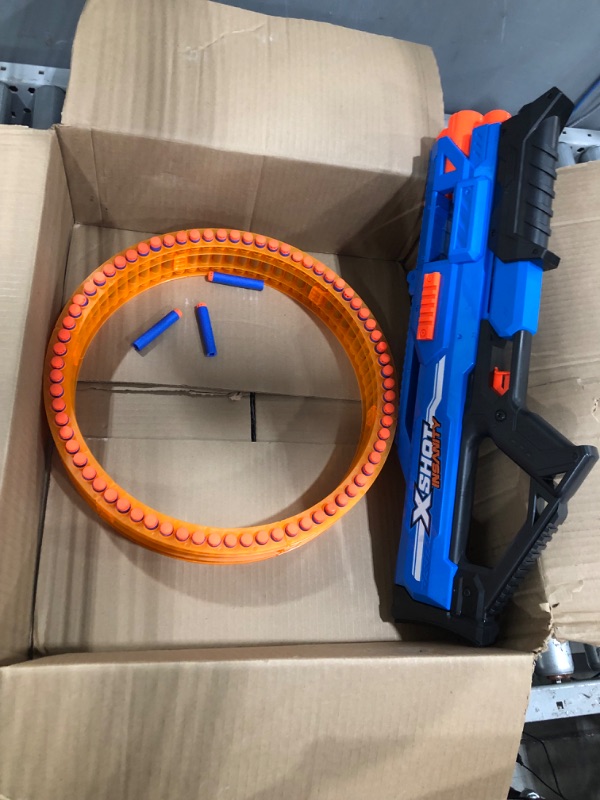 Photo 3 of **INCOMPLETE**X-Shot Insanity Mad Mega Barrel by ZURU with 72 Darts, Air Pocket Technology Darts and Dart Storage, Rotating Barrel with Large Dart Capacity, Outdoor Toy for Boys and Girls, Teens and Adults