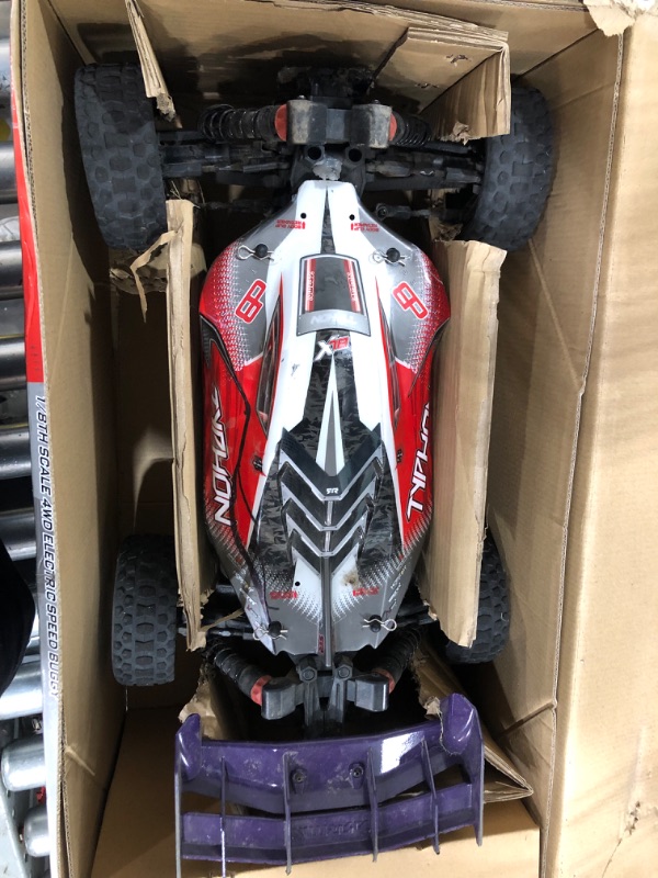 Photo 6 of **INCOMPLETE**ARRMA 1/8 Typhon 4X4 V3 3S BLX Brushless Buggy RC Truck RTR (Transmitter and Receiver Included, Batteries and Charger Required), Red, ARA4306V3