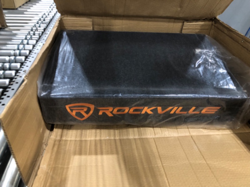 Photo 3 of **INCOMPLETE**Rockville Rws12ca Slim 1200 Watt 12" Amplified Powered Car Subwoofer Enclosure ,Black 12”