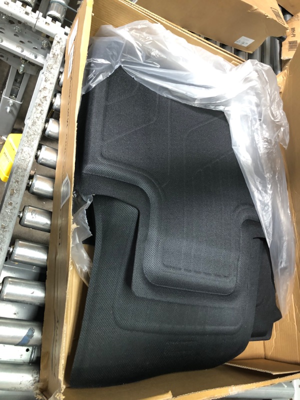 Photo 2 of Fjinfly Tesla Model Y Floor Mat 2023 2022 2021 All Weather Tesla Y Floor Mat Floor Liners 5 Seater Custom Fit 3D Front Rear Floor Mats Cargo Trunk Liner TPE XPE Mats Model Y-4pc