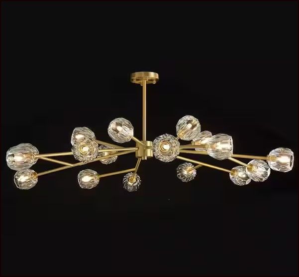 Photo 1 of 18-Light Crystal Brass Modern Chandelier
