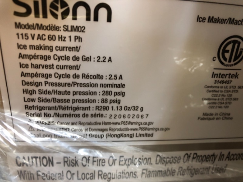 Photo 4 of * see clerk notes *
Silonn Countertop Ice Cube Ice Makers, 45lbs Per Day, Auto Self-Cleaning & New Wave Enviro Products BPA Free Tritan™ Bottle, 3-Gallon