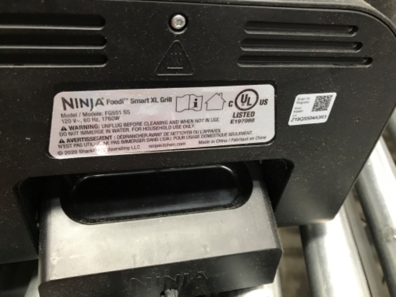 Photo 3 of Ninja FG551-H foodi smart XL 6-in-1 indoor grill with 4-quart air fryer Black
