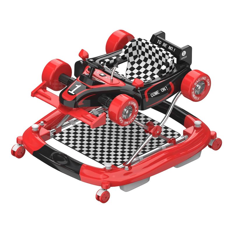Photo 1 of Baby Walker, 4-Mode?4-Gear Height Adjustable Baby Walker with Wheels, Foldable Baby Walkers and Activity Center with Foot Pads, Infant Toddler Walker, Baby Walkers for Baby Boys and Girls 6-24 Months