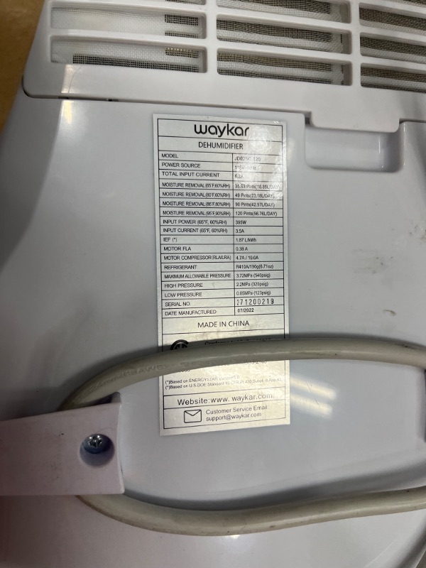 Photo 4 of 
Waykar 120 Pints Energy Star Dehumidifier for Spaces up to 6,000 Sq. Ft at Home, in Basements and Large Rooms with Drain Hose and 1.14 Gallons Water Tank...
Style:120 Pints 6000 Sq. Ft