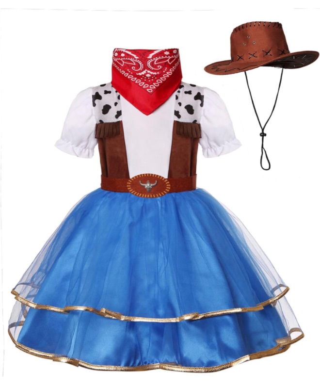 Photo 1 of Gomukot Kids Cowgirl Costume for Girls Halloween Western Rodeo Dress Up 7-8 Years