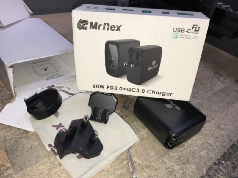 Photo 1 of Mr Rex 60W PD3.0+QC3.0 Charger usb-c qualcomm quick charge 3.0