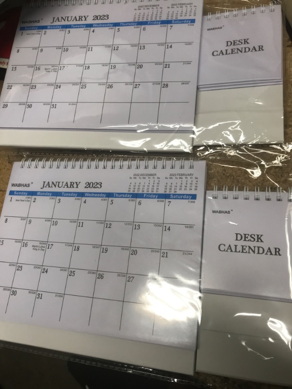 Photo 2 of Desk Calendar 2023-24,Calendar 2024 Planner-18Months,2024 Calender with Thick Paper,Standing Flip Desk Calendar 2023-2024 with 2-pack (8x6"&Mini) Use for Offices,Home,Desk Calendar School Year 2023-2024. 