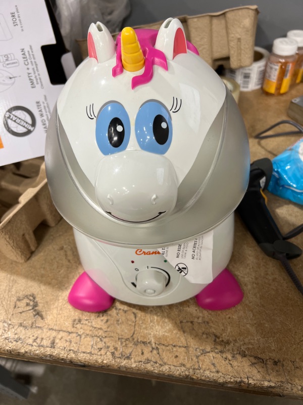 Photo 2 of Crane Adorables Ultrasonic Humidifiers for Bedroom and Baby Nursery, 1 Gallon Cool Mist Air Humidifier for Large Room or Kid's Room, Humidifier Filters Optional, Unicorn