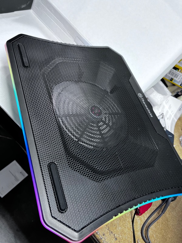 Photo 1 of Thermaltake Massive 20 RGB Steel Mesh Panel Single 200mm Fan 10"?19" Laptop Notebook Cooling Pad CL?N014?PL20SW?A