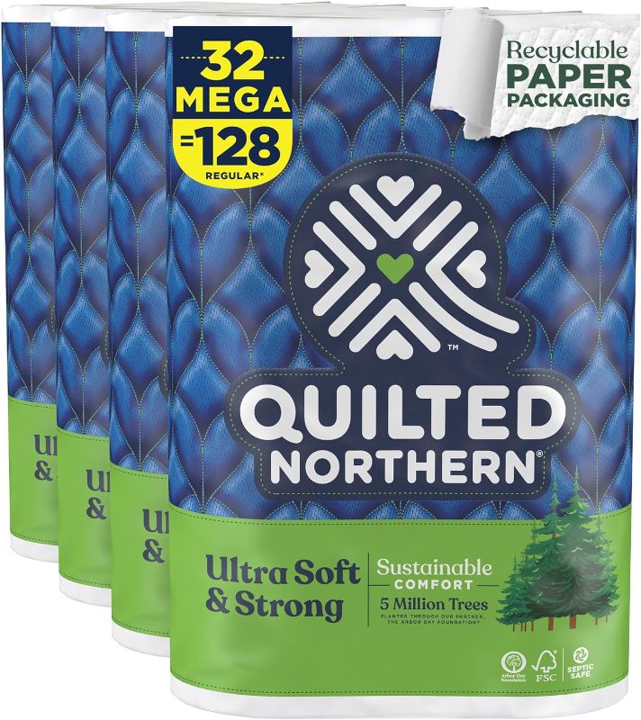 Photo 1 of **SEE NOTES**
Quilted Northern Ultra Soft & Strong Toilet Paper, 32 Mega Rolls = 128 Regular Rolls, 5X Stronger, Premium Soft Toilet Tissue with Recyclable Paper Packaging
