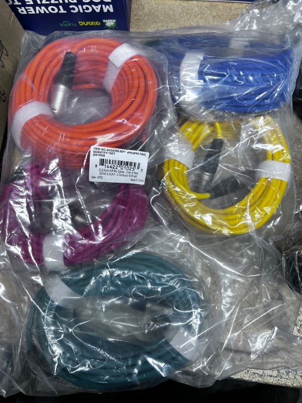 Photo 1 of GLS Audio 50ft Mic Cable Cords - XLR Male to XLR Female Colored Cables - 50' Balanced Mike Cord - 6 Pack 50 feet Multicolored 6